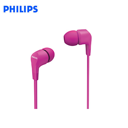 AUDIFONO C/MICROF. PHILIPS IN-EAR TAE1105PK 3.5MM BASS PINK*